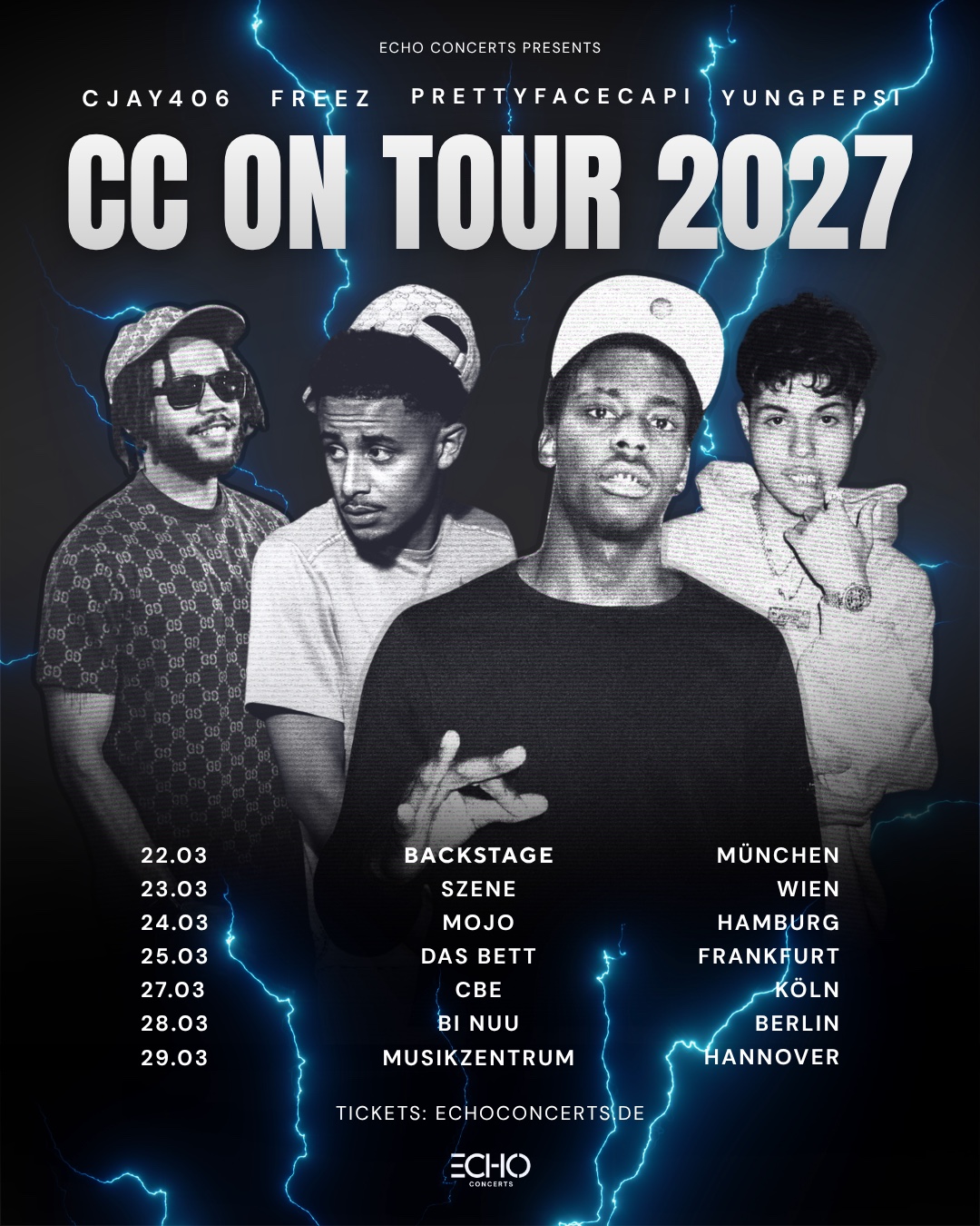 PrettyFaceCapi, YungPepsi, Freez & CJ406 – CC On Tour 2027